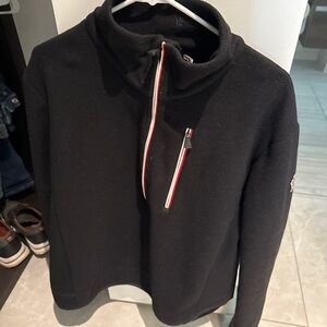 Moncler Black Zip-Up Sweater